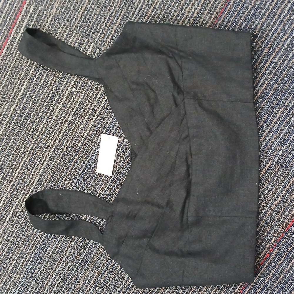 Banana Republic Linen Cropped Tank - Black Size 6 - Picture 2 of 5
